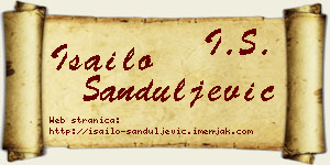 Isailo Sanduljević vizit kartica